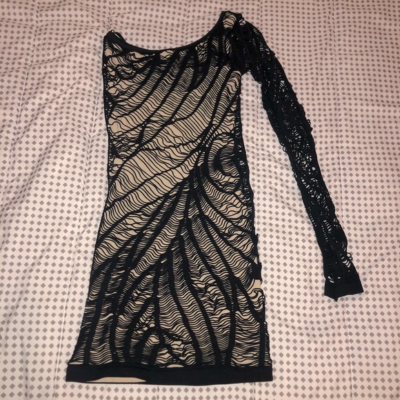 Bebe One Shoulder bodycon Mini Dress - Picture 2 of 6